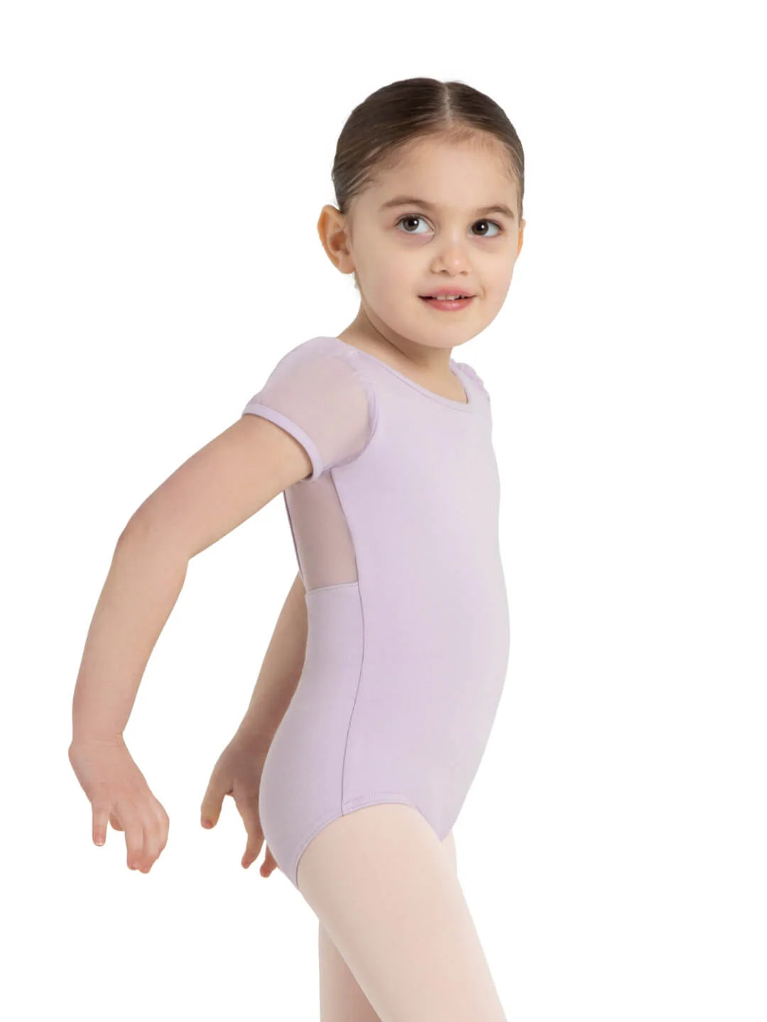 Puff Sleeve Keyhole Back Leotard - Girls