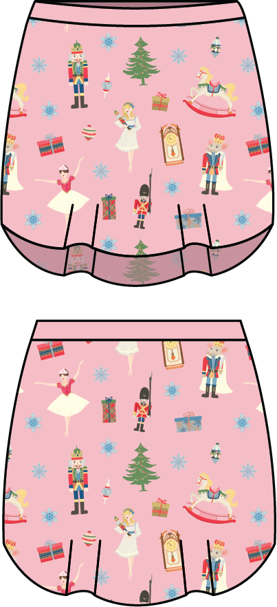 Nutcracker Pull-on High Low Adult Skirt