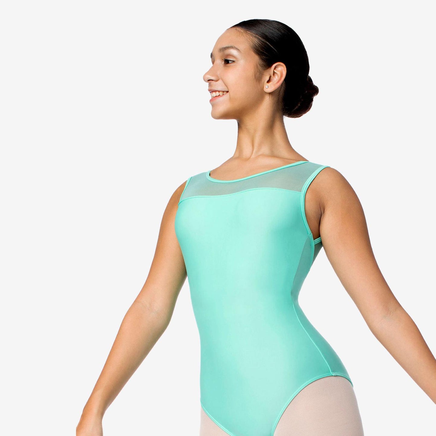 Gem Mesh strap leotard