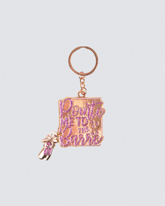 Pointe Me To The Barre Key Ring