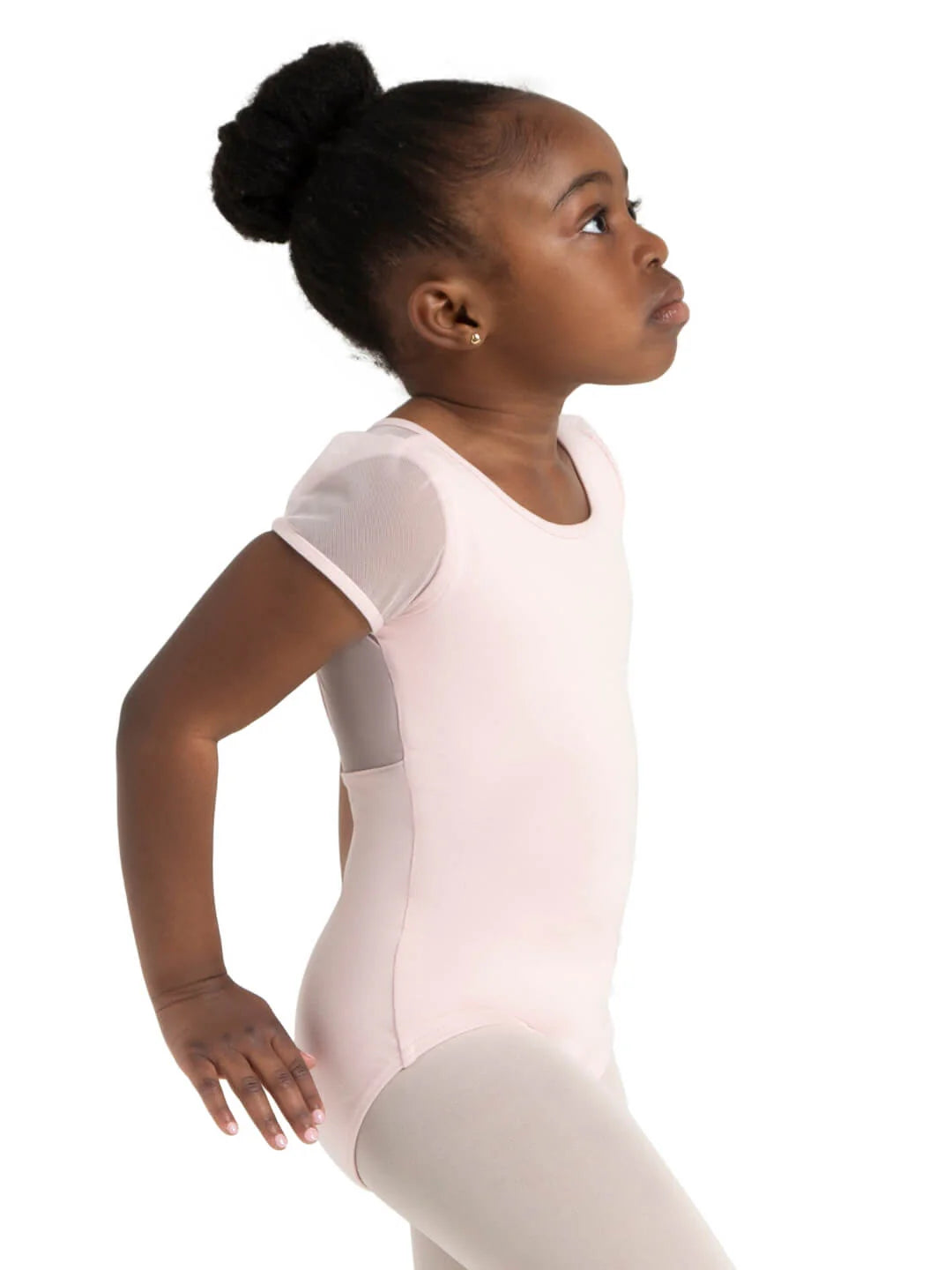 Puff Sleeve Keyhole Back Leotard - Girls