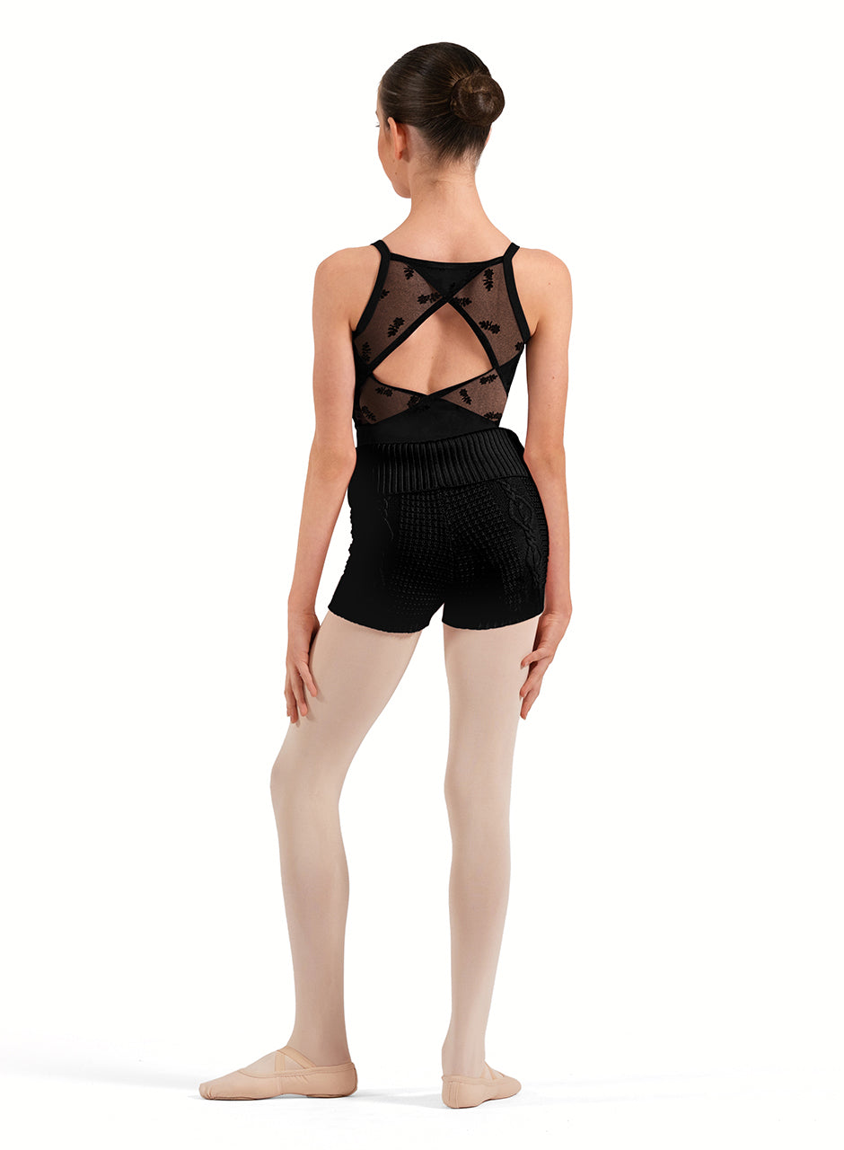 Roll Over Cable Knitted Shorts