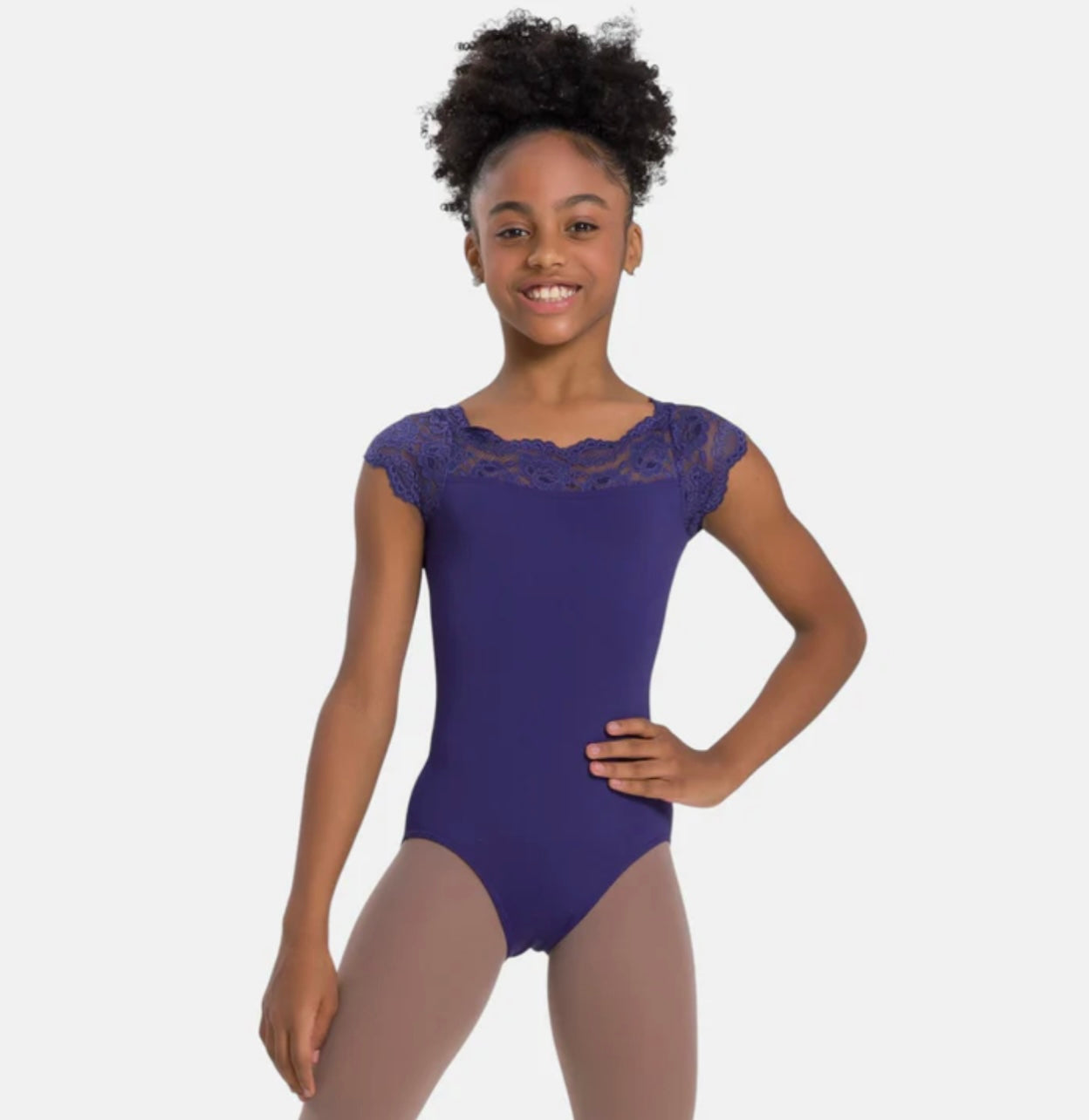 Tilly Cap Sleeve leotard with lace