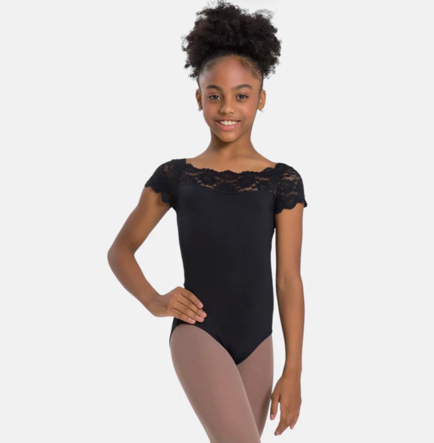 Tilly Cap Sleeve leotard with lace