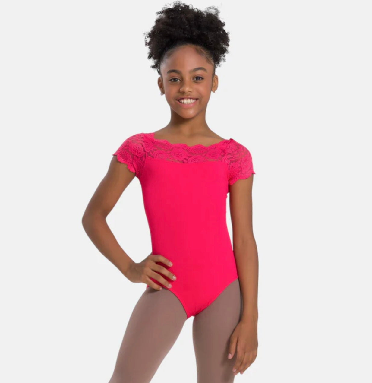 Tilly Cap Sleeve leotard with lace