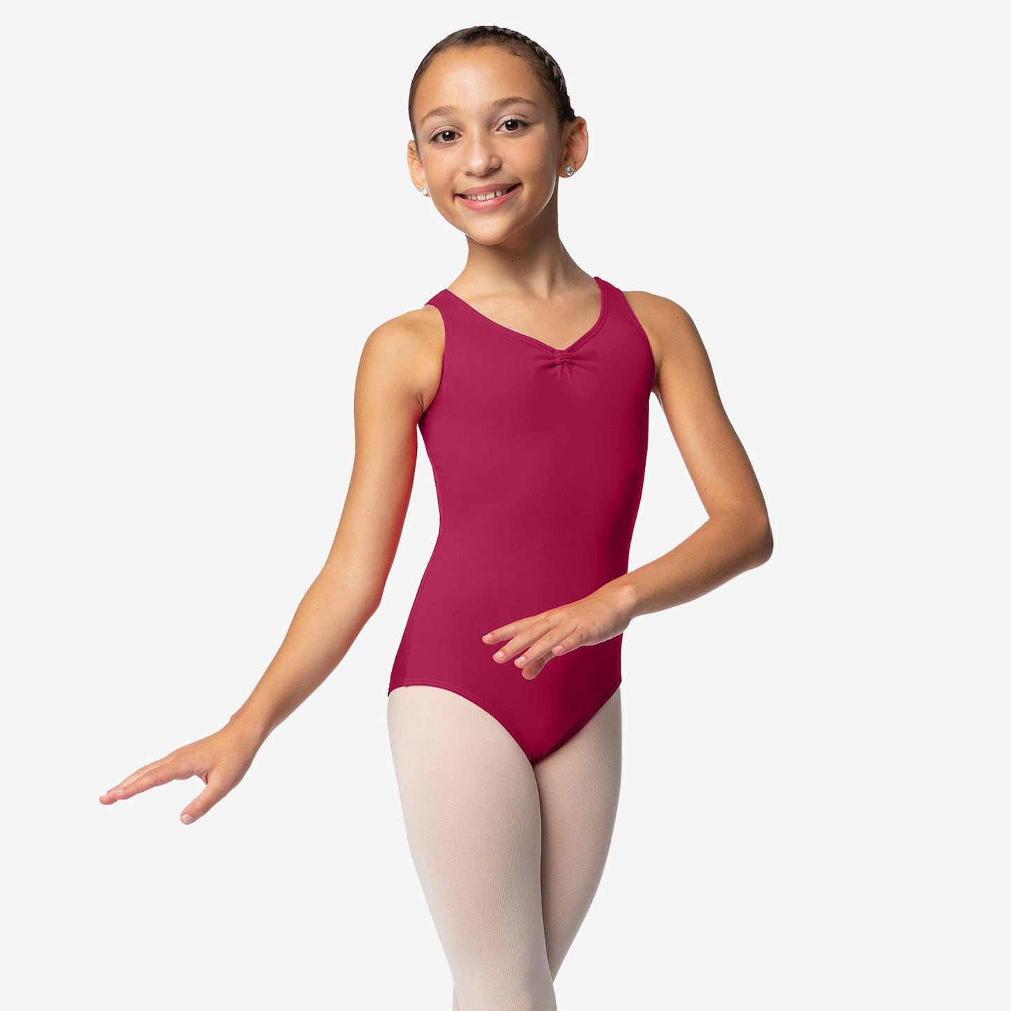 Jenny Child Tank Leotard with Pinched Front