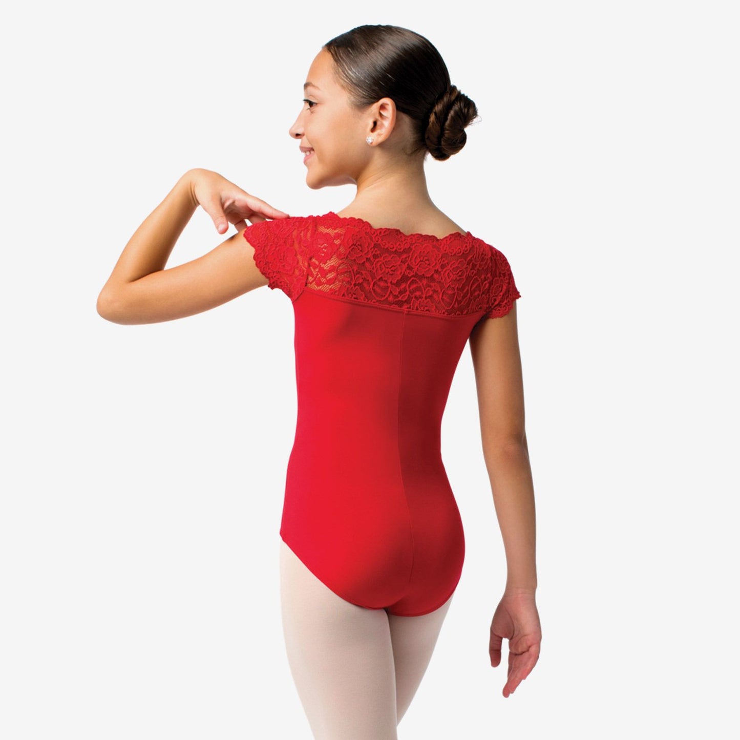 Tilly Cap Sleeve leotard with lace