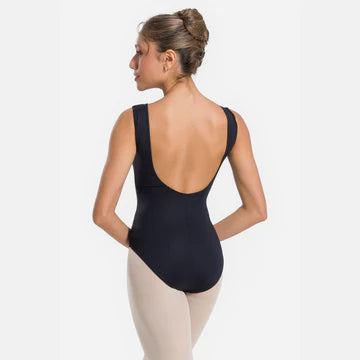 Kirsten Adult Tank Boat Neck Leotard With Low Back