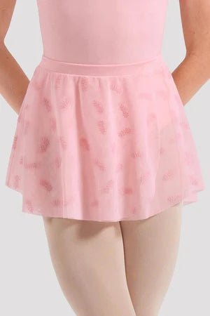 Floral Flock Print Skirt