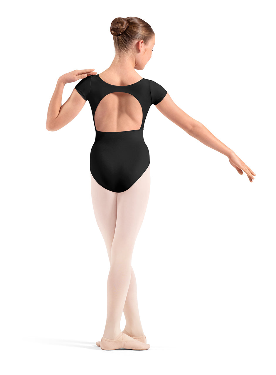Floral EMB Cap Sleeve Leotard