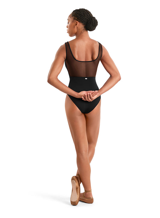 Floral EMB Mesh Back Tank Leo