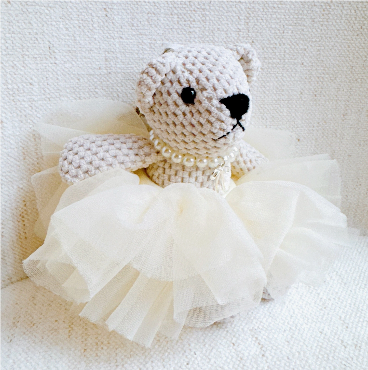 Tutu Scrunch Ballerina Bear Bag Charm