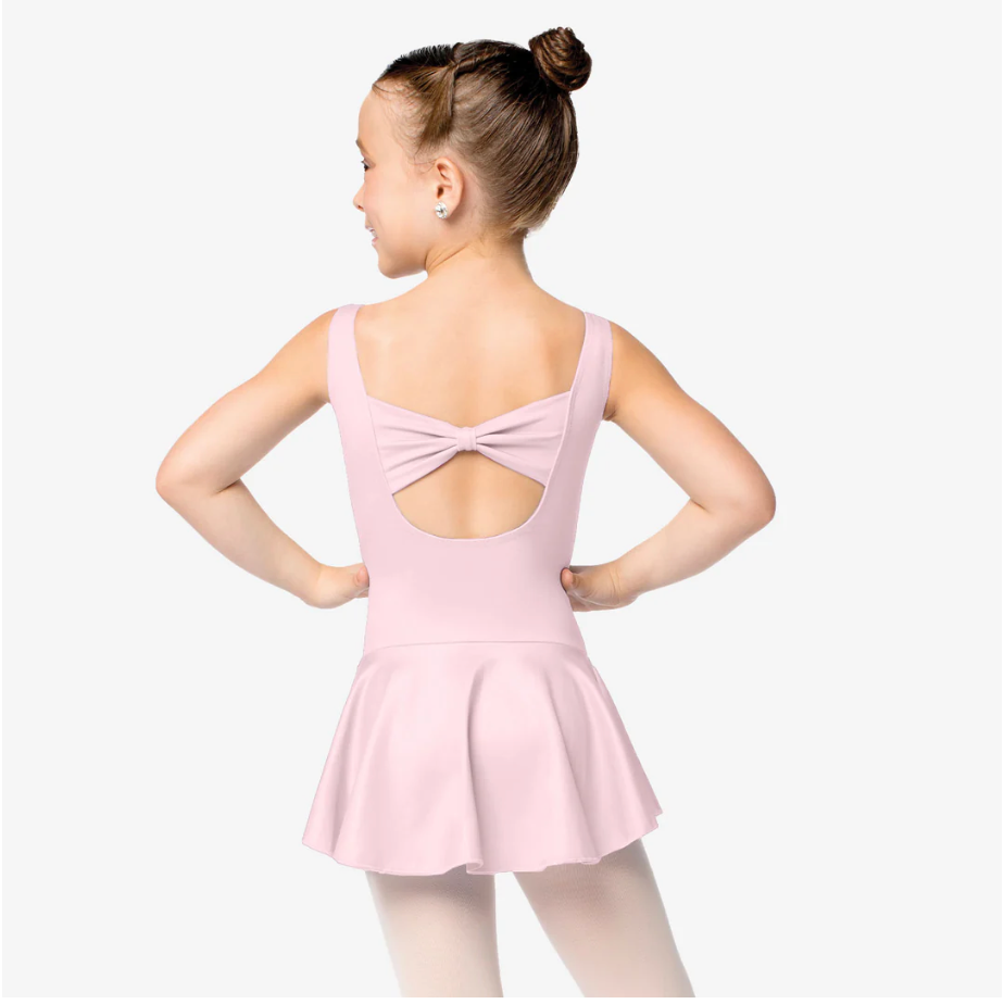 Girls Tank Dress Leotard with Bow on Back (TALULLA - SL121)