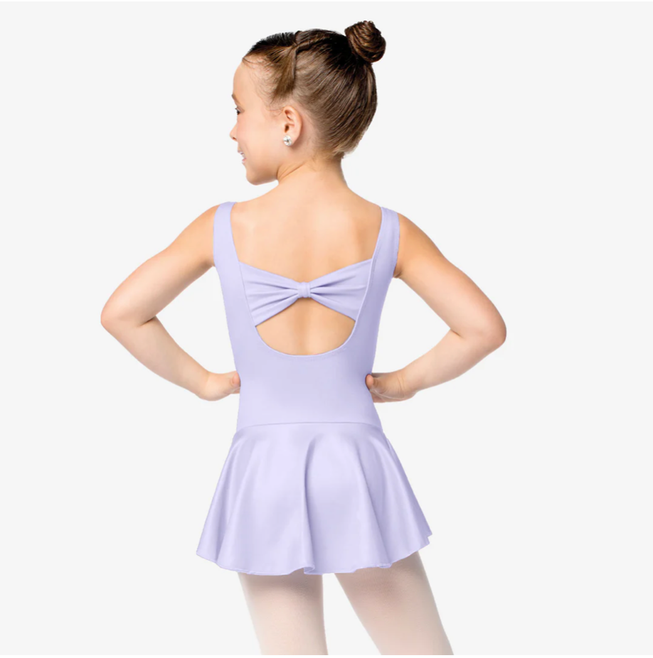 Girls Tank Dress Leotard with Bow on Back (TALULLA - SL121)