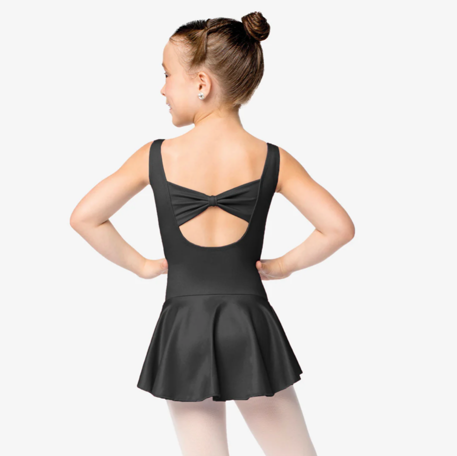 Girls Tank Dress Leotard with Bow on Back (TALULLA - SL121)